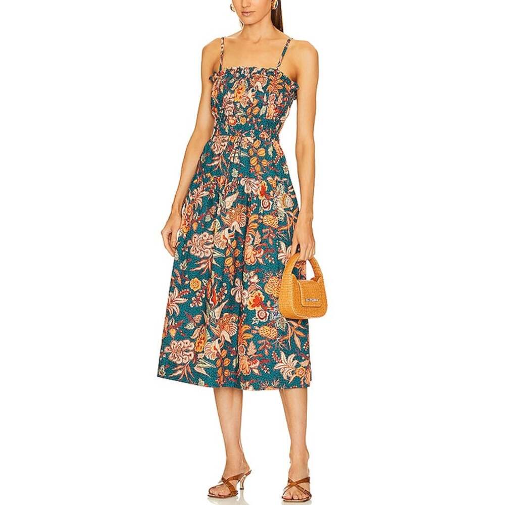 Ulla Johnson Lisbet Cotton Midi Dress in Delphinium Size 6